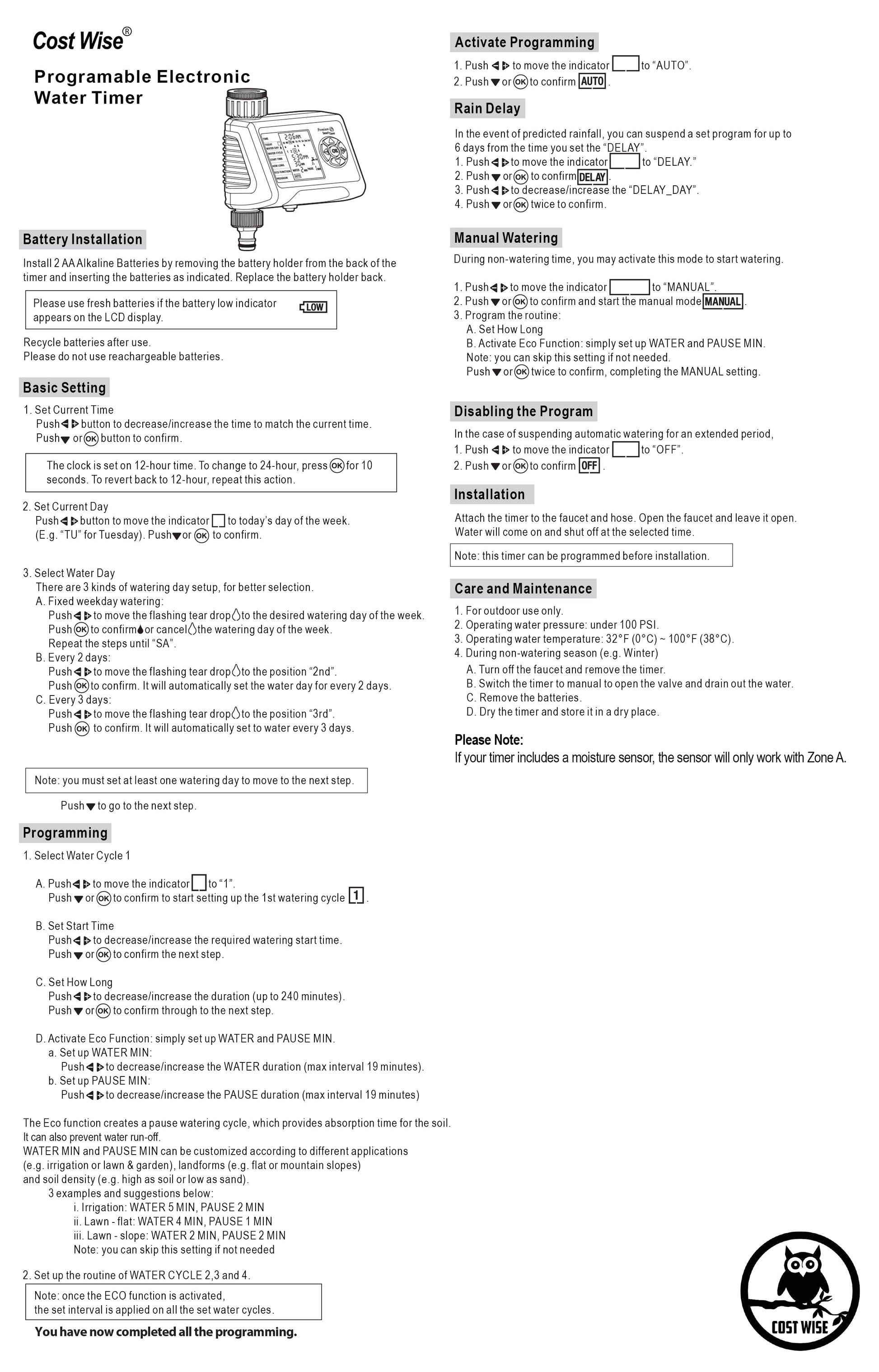 Cost Wise Single Outlet Water Timer-3